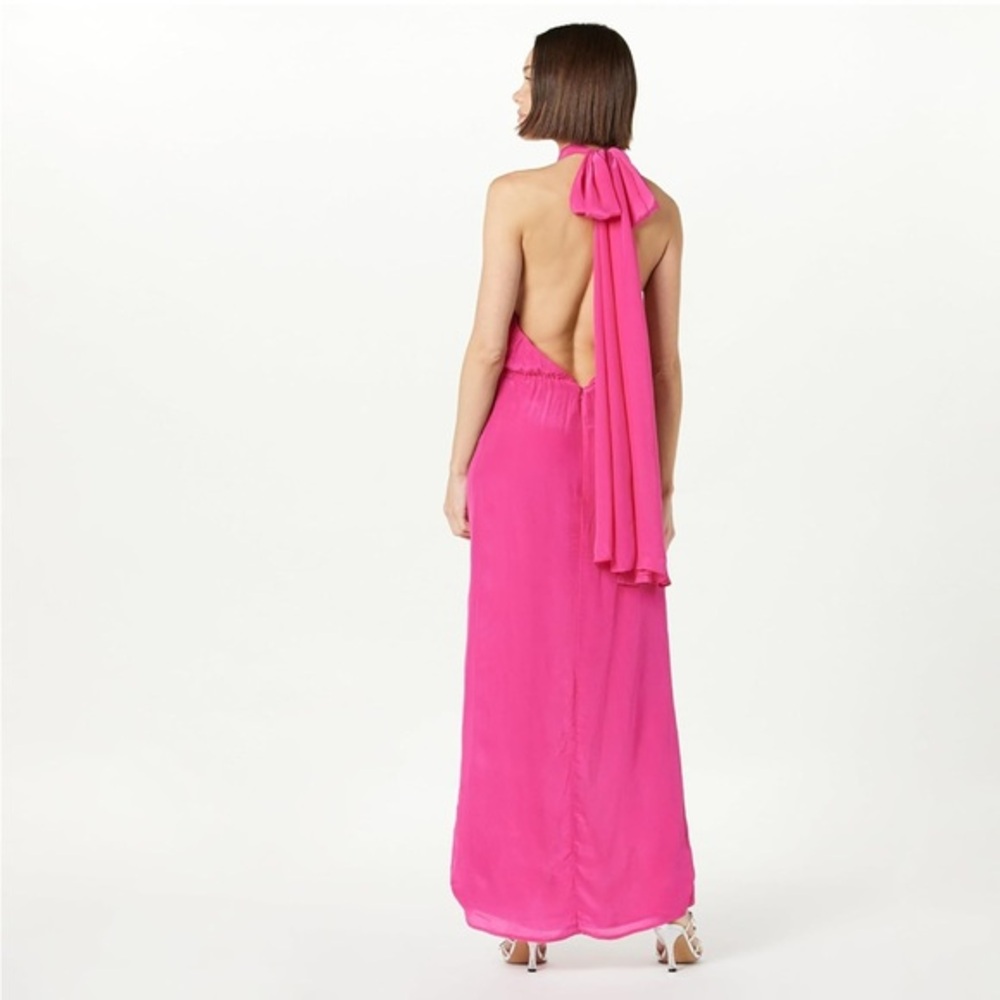 The Drop Halter Swirl Waist Slim Dress - Beetroot - L - NWT - Picture 3 of 12